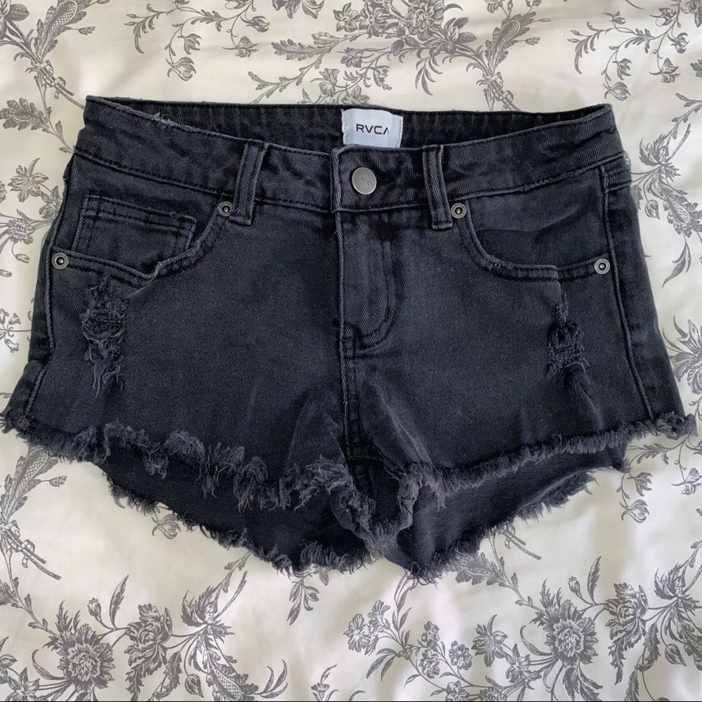 RVCA black jean shorts
